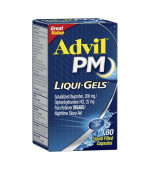Advil PM Liqui-Gels Ibuprofen 200mg Pain Reliever Liqui-Gels 布洛芬 晚間止痛退燒藥 (80 顆 液體膠囊) Advil PM Liqui-Gels Ibuprofen 200mg Pain Reliever Liqui-Gels 布洛芬 晚間止痛退燒藥 (80 顆 液體膠囊)