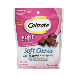 Caltrate Bone Health 600+ D3 Chocolate Soft Chew 鈣片+D3 (60 顆巧克力口味軟糖)