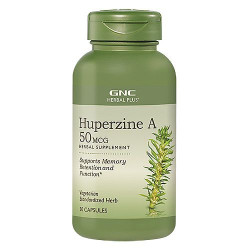 GNC Herbal Plus Huperzine A 石杉鹼甲 提高記憶力 (50顆素食膠囊)