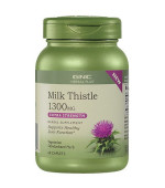 GNC Herbal Plus Milk Thistle 1300mg 奶薊草 (60顆素食膠囊錠) GNC Herbal Plus Milk Thistle 1300mg 奶薊草 (60顆素食膠囊錠)
