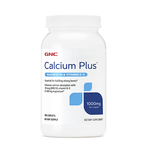 GNC Calcium Plus 1000 鈣片含鎂和維生素 D3 (180顆 膜衣錠) GNC Calcium Plus 1000 鈣片含鎂和維生素 D3 (180顆 膜衣錠)
