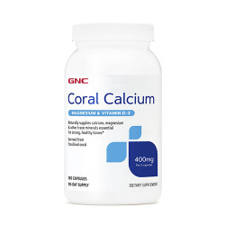 GNC Coral Calcium 400mg with Magnesium & D3 珊瑚鈣鎂片 (180顆 膠囊)