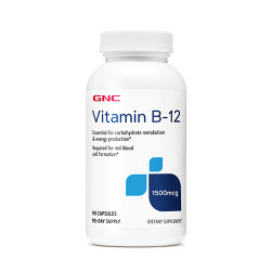 GNC VITAMIN B-12 1500 MCG 維他命 B-12 (90顆膠囊)