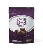 GNC VITAMIN D-3 1000IU 維生素 D3 巧克力口味 (60顆 軟糖)