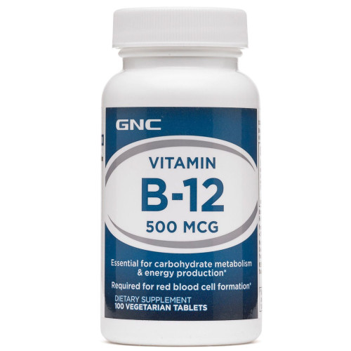 GNC VITAMIN B-12 500 MCG 維他命B-12 (100顆素食片劑) GNC VITAMIN B-12 500 MCG 維他命B-12 (100顆素食片劑)