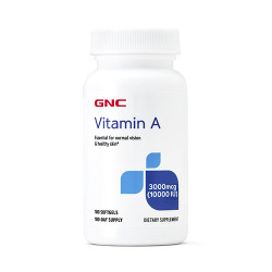 GNC VITAMIN A 3000mcg(10000IU) 維他命 A (180顆軟膠囊) GNC VITAMIN A 3000mcg(10000IU) 維他命 A (180顆軟膠囊)