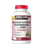 Kirkland Signature Calcium Citrate Magnesium and Zinc 檸檬酸鈣 + 鎂和鋅 (500 顆) Kirkland Signature Calcium Citrate Magnesium and Zinc 檸檬酸鈣 + 鎂和鋅 (500 顆)