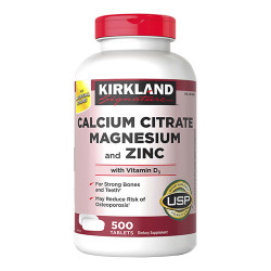 Kirkland Signature Calcium Citrate Magnesium and Zinc 檸檬酸鈣 + 鎂和鋅 (500 顆)
