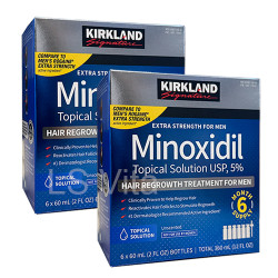 [黃金會員專屬] Kirkland Minoxidil 5% 米諾地爾 男性專用 生髮液 (兩盒共12瓶 x 60ml - 共 12個月份量) [保存期限到 2027年3月] 