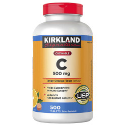 Kirkland Signature Vitamin C 500mg 維生素 C 咀嚼片 (500 顆) Kirkland Signature Vitamin C 500mg 維生素 C 咀嚼片 (500 顆)