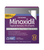 [保存期限到 2027年11月] Kirkland Minoxidil 5% Foam 米諾地爾 女性專用 生髮慕斯 (一盒六瓶 x 60g - 共 6個月份量)