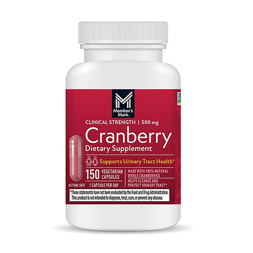 Member's Mark Clinical Strength Cranberry 500mg 高濃度蔓越莓 (150顆膠囊) Member's Mark Clinical Strength Cranberry 500mg 高濃度蔓越莓 (150顆膠囊)