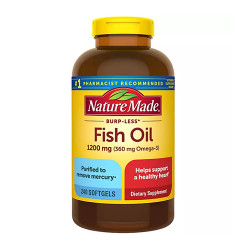 Nature Made Burp-Less Fish Oil 1200mg 防打嗝無腥味魚油 (240 顆軟膠囊)