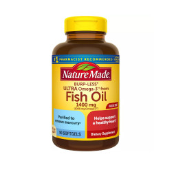 Nature Made Ultra Fish Oil 1400mg Burp-less 少打嗝超效魚油 (90 顆軟膠囊)