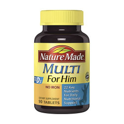 Nature Made Multi For Him No Iron 男性專用綜合維生素 不含鐵 (90 顆藥錠)