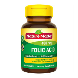 Nature Made Folic Acid 400mcg 葉酸 (250 顆藥錠) Nature Made Folic Acid 400mcg 葉酸 (250 顆藥錠)