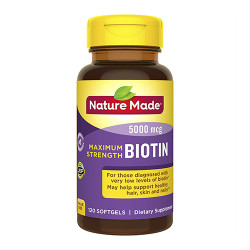 Nature Made Biotin 5000mcg Maximum Strength 超強效生物素 (120 顆軟膠囊) Nature Made Biotin 5000mcg Maximum Strength 超強效生物素 (120 顆軟膠囊)