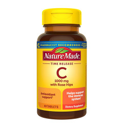 Nature Made Vitamin C 1000mg with Rose Hips 長效型維生素 C 加玫瑰果 (60 顆藥錠) Nature Made Vitamin C 1000mg with Rose Hips 長效型維生素 C 加玫瑰果 (60 顆藥錠)