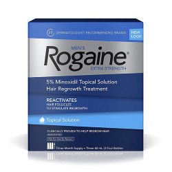 [保存期限到 2028年2月] Rogaine Men's 5% Minoxidil 落建 米諾地爾 男性專用 生髮水 (3瓶 x 60ml - 共 3個月份量)