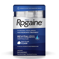 Rogaine Men's 5% Minoxidil Foam 落建 米諾地爾 男性專用 生髮慕斯 (3瓶 x 60g - 共 3個月份量) Rogaine Men's 5% Minoxidil Foam 落建 米諾地爾 男性專用 生髮慕斯 (3瓶 x 60g - 共 3個月份量)